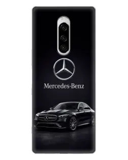 Чехол для Sony Xperia 1 с картинкой «Mercedes — решетка радиатора»