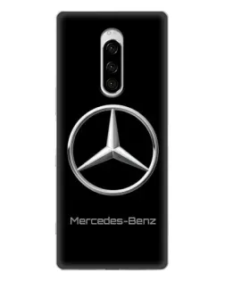 Чехол для Sony Xperia 1 с картинкой «Mercedes Silver Logo»