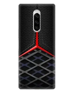 Чехол для Sony Xperia 1 с картинкой «Mercedes Carbon Grid»