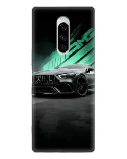 Чехол для Sony Xperia 1 с картинкой «Темный Mercedes AMG»