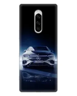 Чехол для Sony Xperia 1 с картинкой «Ночной Mercedes EQ»