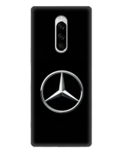 Чехол для Sony Xperia 1 с картинкой «Mercedes классический лого»