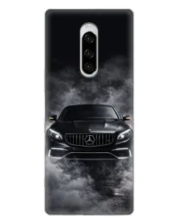 Чехол для Sony Xperia 1 с картинкой «Mercedes в дыму»