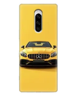 Чехол для Sony Xperia 1 с картинкой «Желтый Mercedes GT»