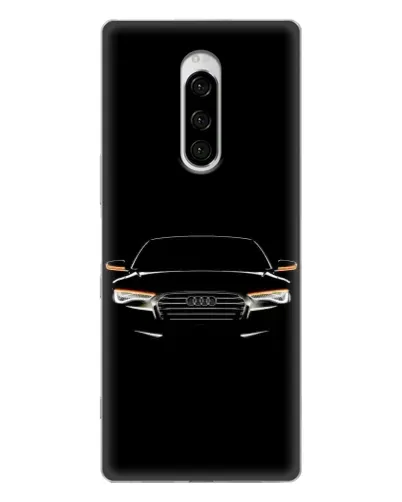Чехол для Sony Xperia 1 с картинкой «Audi — ночной контур»