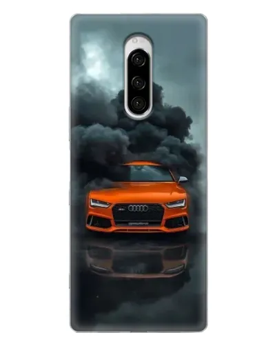 Чехол для Sony Xperia 1 с картинкой «Audi в облаках дыма»