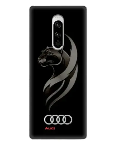 Чехол для Sony Xperia 1 с картинкой «Графика — пантера и Audi»