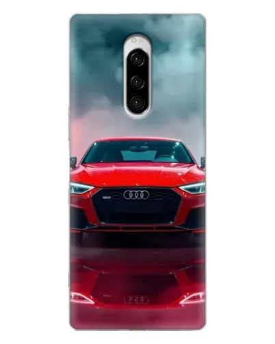 Чехол для Sony Xperia 1 с картинкой «Audi RS — красный стиль»