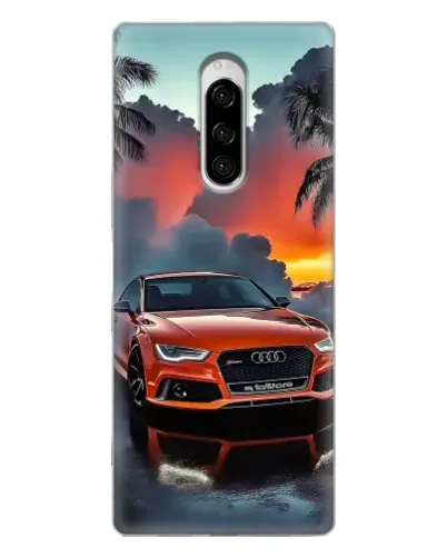 Чехол для Sony Xperia 1 с картинкой «Audi — закат»