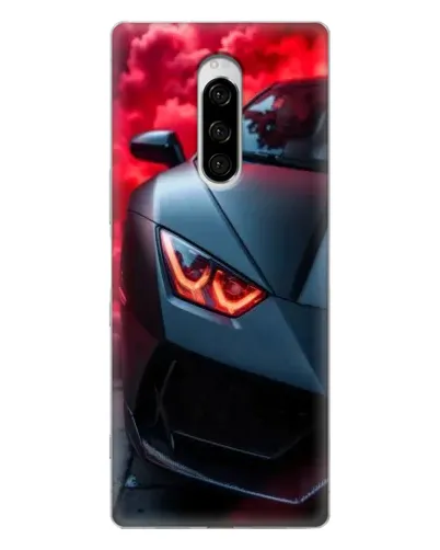 Чехол для Sony Xperia 1 с картинкой «Lamborghini красное сияние»