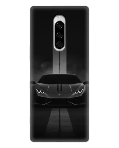 Чехол для Sony Xperia 1 с картинкой «Lamborghini симметрия дорог»