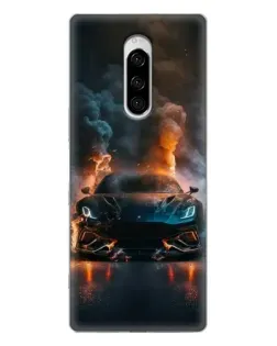 Чехол для Sony Xperia 1 с картинкой «Lamborghini дымная эстетика»