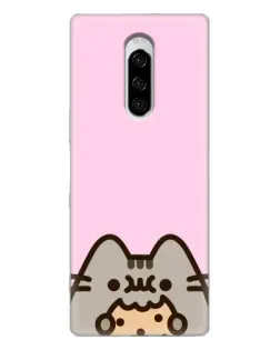 Чехол для Sony Xperia 1 с картинкой «Pusheen и печенье» Чехол для Sony Xperia 1 с картинкой «Pusheen и печенье»