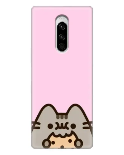 Чехол для Sony Xperia 1 с картинкой «Pusheen и печенье»