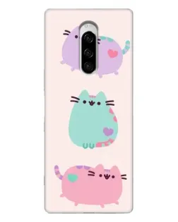 Чехол для Sony Xperia 1 с картинкой «Pusheen трио» Чехол для Sony Xperia 1 с картинкой «Pusheen трио»