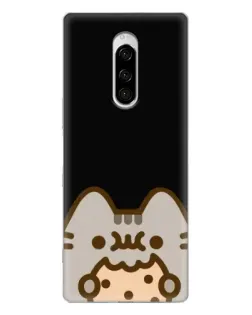Чехол для Sony Xperia 1 с картинкой «Пушин на черном»