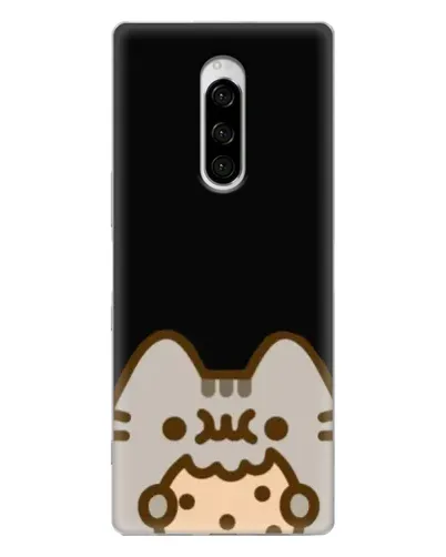 Чехол для Sony Xperia 1 с картинкой «Пушин на черном»