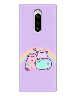 Чехол для Sony Xperia 1 с картинкой «Радужные Пушины»
