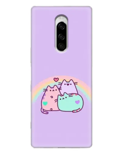 Чехол для Sony Xperia 1 с картинкой «Радужные Пушины»