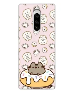 Чехол для Sony Xperia 1 с картинкой «Пушин на пончике»