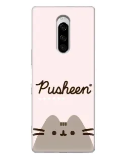 Чехол для Sony Xperia 1 с картинкой «Pusheen логотип»