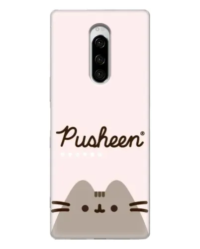 Чехол для Sony Xperia 1 с картинкой «Pusheen логотип»
