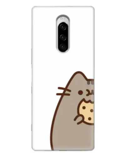 Чехол для Sony Xperia 1 с картинкой «Пушин с печеньем»