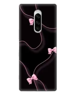 Чехол для Sony Xperia 1 с картинкой «Розовые ленты»