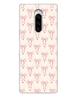Чехол для Sony Xperia 1 с картинкой «Розовые бантики Coquette»