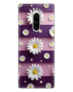 Чехол для Sony Xperia 1 с картинкой «Ромашки на фиолетовом» Чехол для Sony Xperia 1 с картинкой «Ромашки на фиолетовом»
