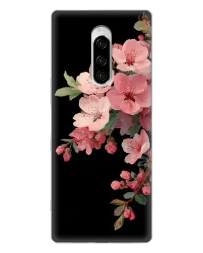 Чехол для Sony Xperia 1 с картинкой «Розовая ветка сакуры»