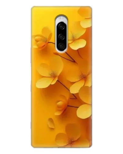 Чехол для Sony Xperia 1 с картинкой «Золотые лепестки»