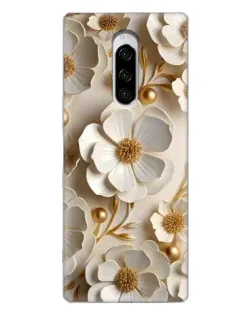 Чехол для Sony Xperia 1 с картинкой «Белие бумажние цвети» Чехол для Sony Xperia 1 с картинкой «Белие бумажние цвети»