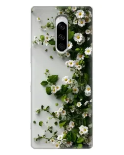 Чехол для Sony Xperia 1 с картинкой «Ветка мелких белых цветов» Чехол для Sony Xperia 1 с картинкой «Ветка мелких белых цветов»