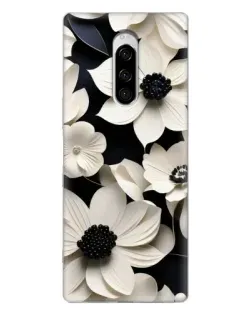 Чехол для Sony Xperia 1 с картинкой «Объемные белые цветы» Чехол для Sony Xperia 1 с картинкой «Объемные белые цветы»