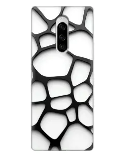 Чохол для Sony Xperia 1 з картинкою «Біла об'ємна сітка»