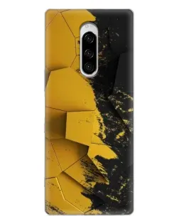 Чехол для Sony Xperia 1 с картинкой «Золотые осколки геометрии»