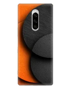 Чехол для Sony Xperia 1 с картинкой «Геометрия оранжевых кругов»
