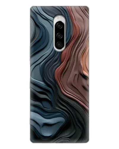 Чехол для Sony Xperia 1 с картинкой «Цветные волны каньона»