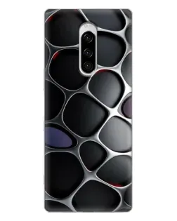 Чехол для Sony Xperia 1 с картинкой «Объемная темная решетка»