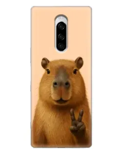 Чохол для Sony Xperia 1 з картинкою «Капібара вікторія»