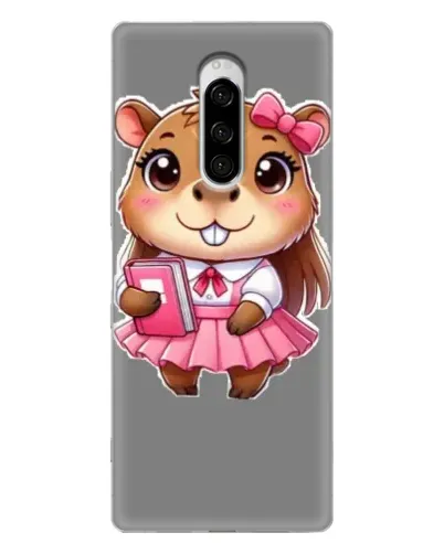 Чехол для Sony Xperia 1 с картинкой «Девочка капибара»
