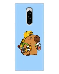 Чохол для Sony Xperia 1 з картинкою «Капібара на скейті»