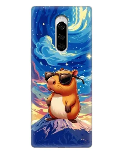 Чехол для Sony Xperia 1 с картинкой «Капибара Ван Гога»