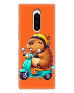 Чохол для Sony Xperia 1 з картинкою «Капібара на скутері»