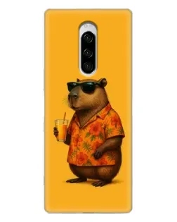 Чохол для Sony Xperia 1 з картинкою «Капібара на відпочинку»