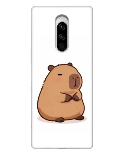 Чехол для Sony Xperia 1 с картинкой «Толстенькая капибара»