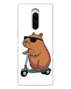 Чохол для Sony Xperia 1 з картинкою «Капібара на самокаті»