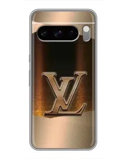 Чехол для Sony Xperia 10 VII с картинкой «LV — золотое сияние»