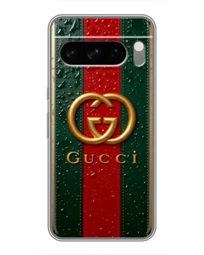 Чехол для Sony Xperia 10 VII с картинкой «Gucci — фирменная полоса и золото» Чехол для Sony Xperia 10 VII с картинкой «Gucci — фирменная полоса и золото»